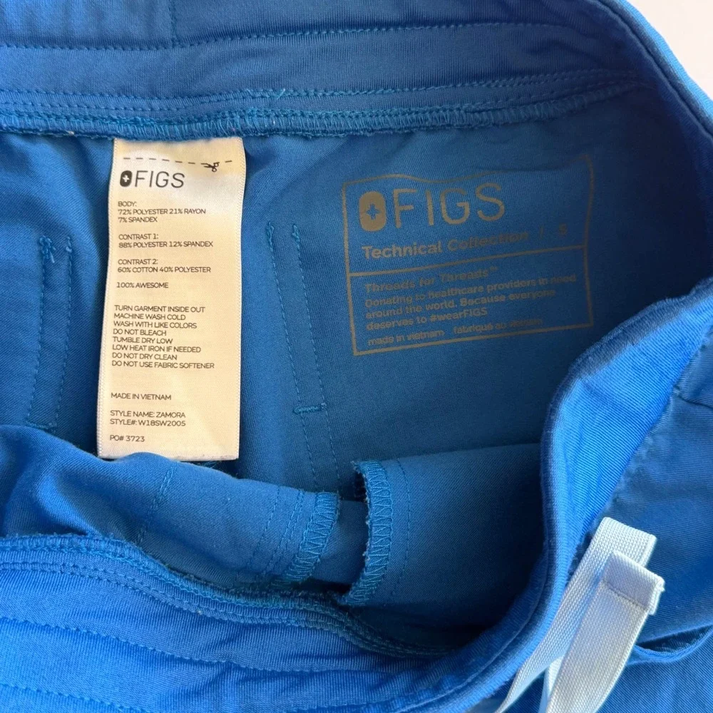 FIGS Jogger Scrub Pants Royal Blue Technical Collection Small - Picture 6 of 6